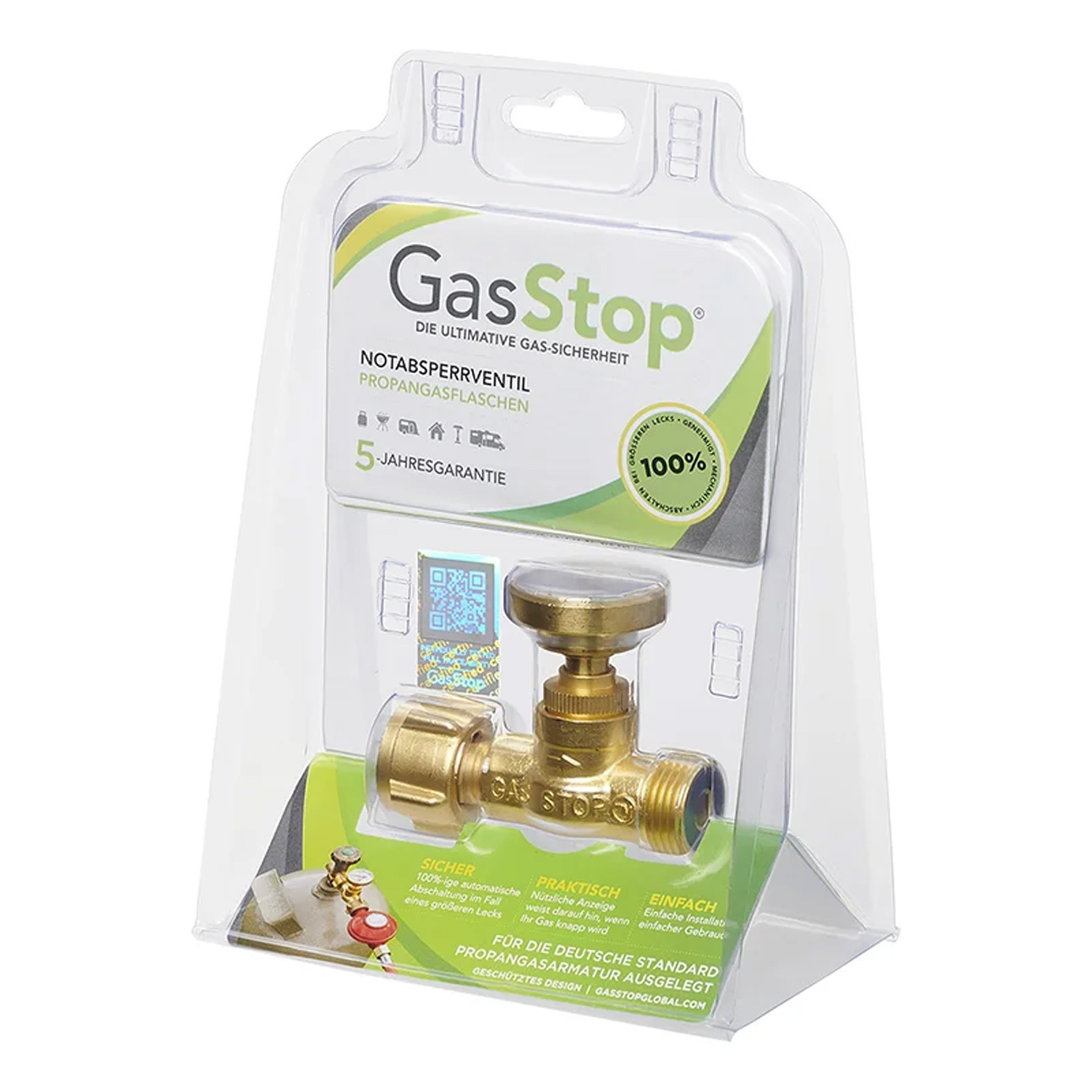 GasStop - Notabschaltung - mit Füllstandswarnung - 100% Abschaltung  (50mbar)